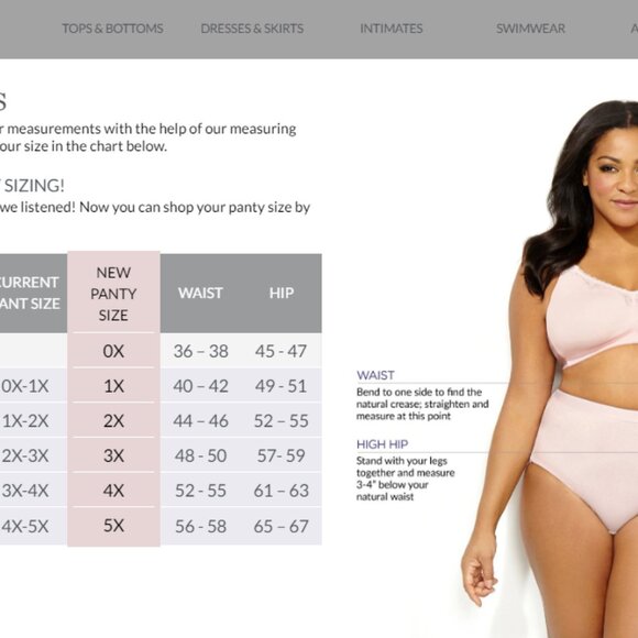 Catherines Brief Panties Underwear 3 Cotton Pack Pink Beige Blue Plus 15 or 5X - Picture 5 of 5